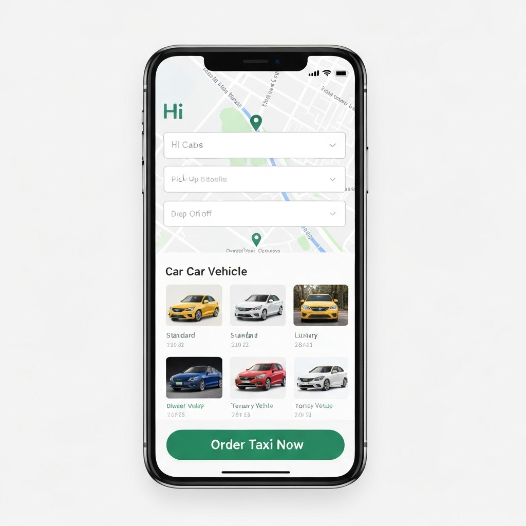 Hi Cabs App Screenshot