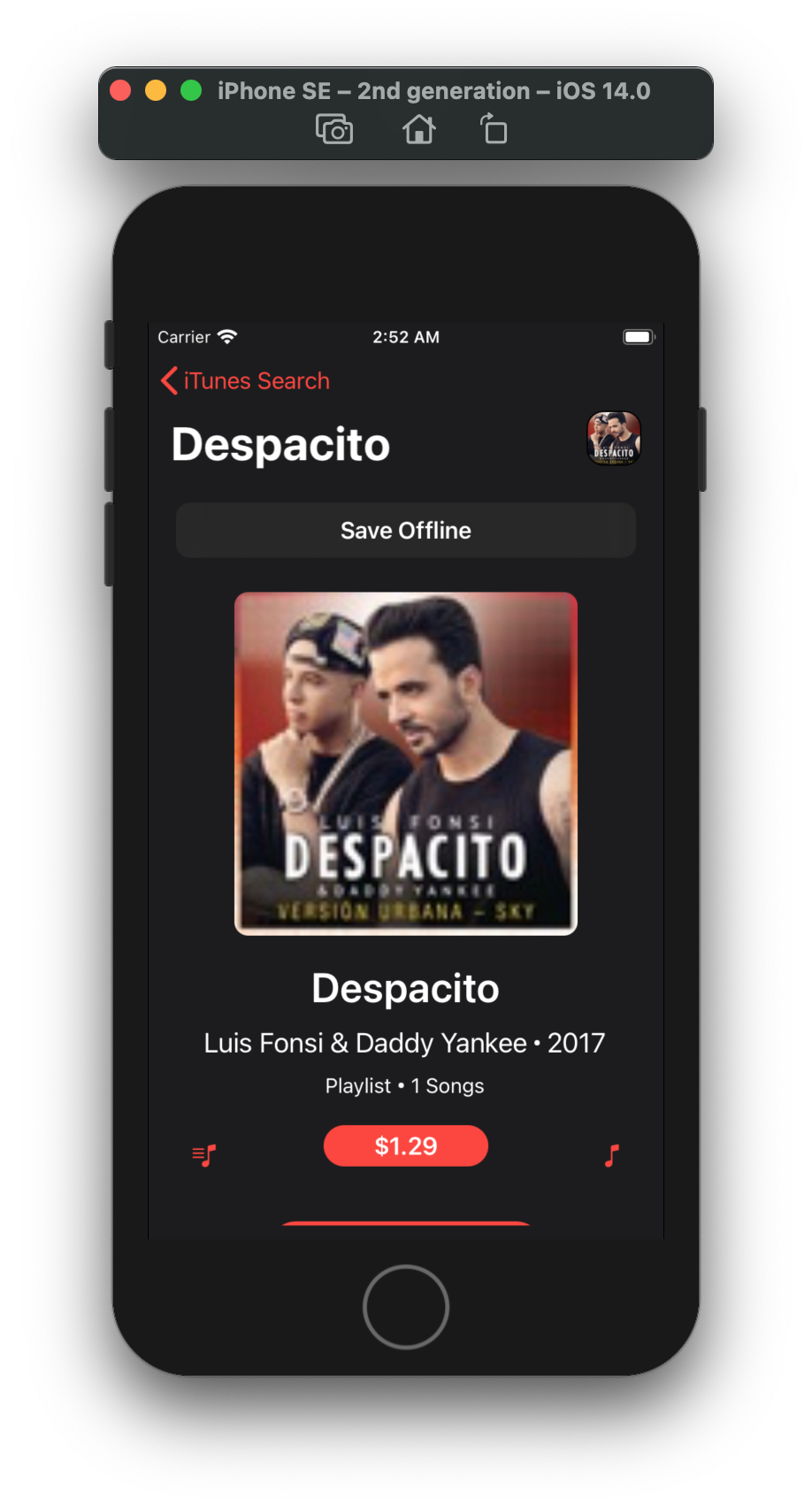 iTunes ProgrammaticUI screenshot 3